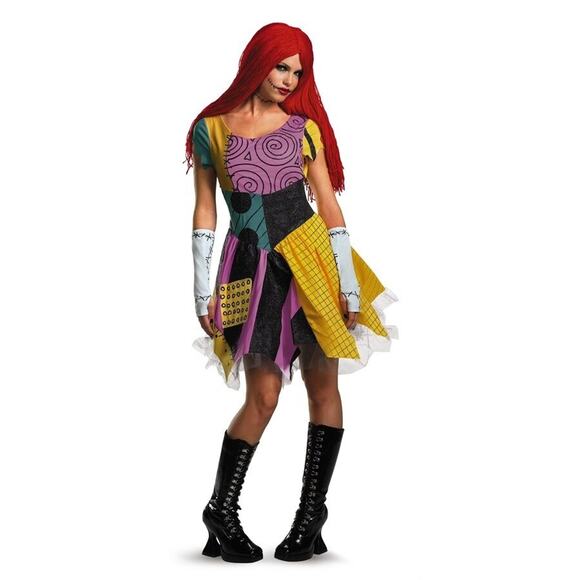 Halloween Adult Deluxe Sally Nightmare Before Christmas Costume Medium (8-10)* - Picture 1 of 8